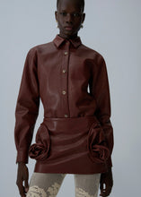 Load image into Gallery viewer, AW25 LEATHER 19 SHIRT BORDEAUX