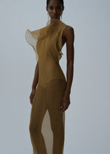 Load image into Gallery viewer, Silk organza gown in beige
