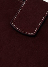 Load image into Gallery viewer, Apolonia bag in burgundy suede with flower charm