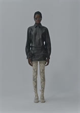 Load and play video in Gallery viewer, AW25 LEATHER 19 SHIRT BLACK