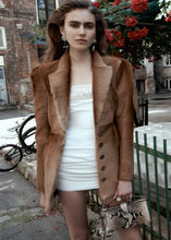 Load image into Gallery viewer, Mini corset dress with lace neckline in cream
