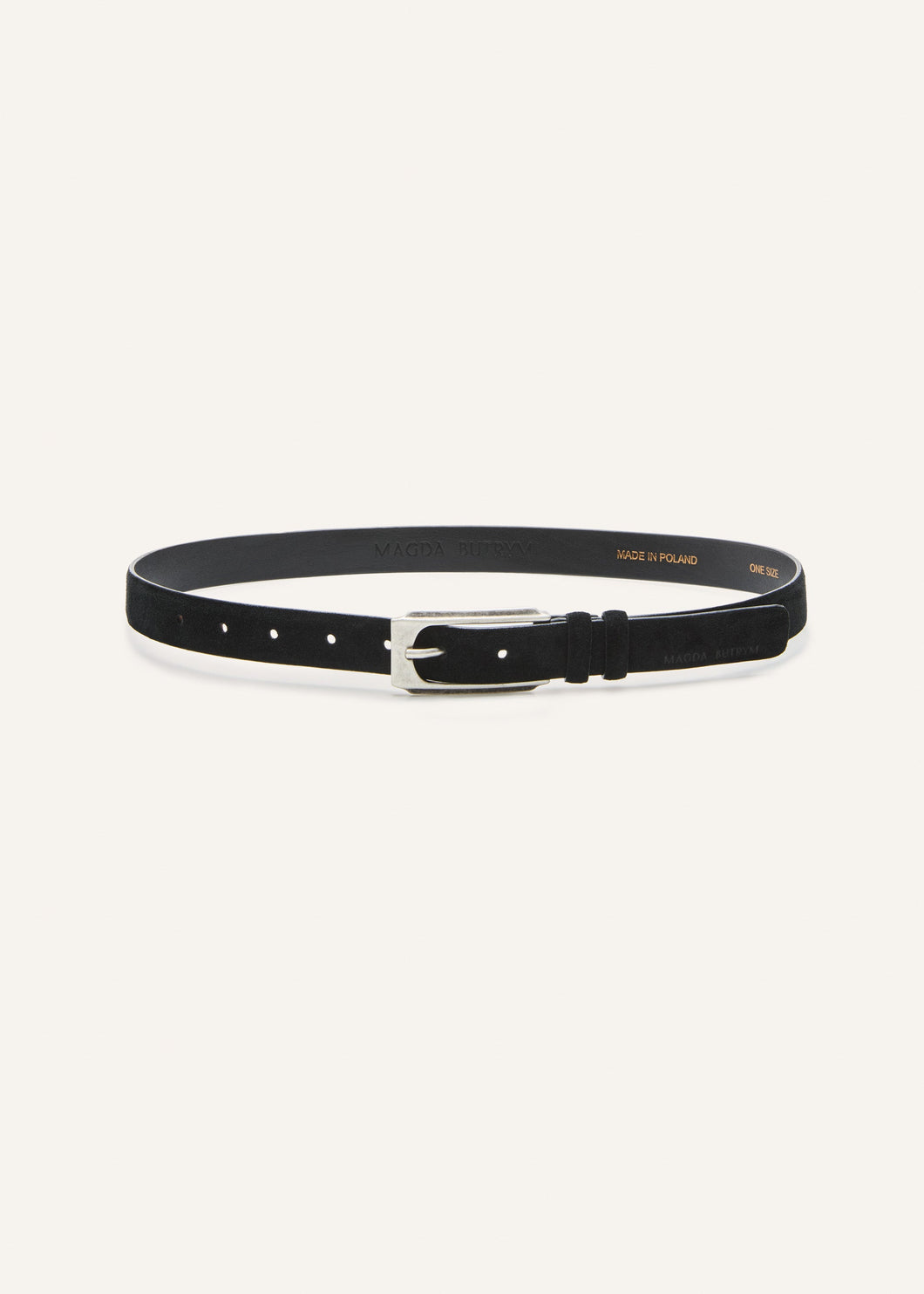 AW25 BELT 06 BLACK SUEDE