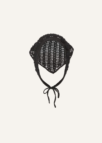 AW25 CROCHET 07 SCARF BLACK