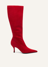 Load image into Gallery viewer, AW25 HIGH BOOTS SUEDE RED
