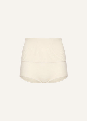 AW25 KNITWEAR 04 SHORTS CREAM