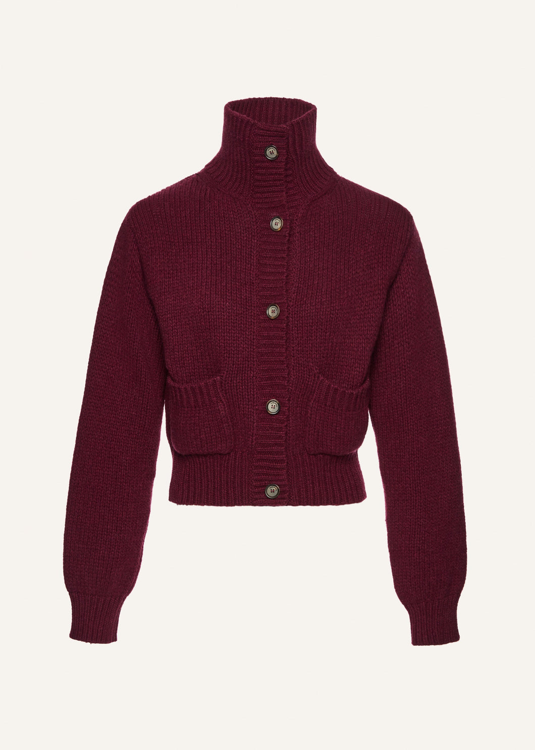 AW25 KNITWEAR 06 CARDIGAN BORDEAUX