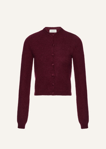 AW25 KNITWEAR 08 CARDIGAN BORDEAUX