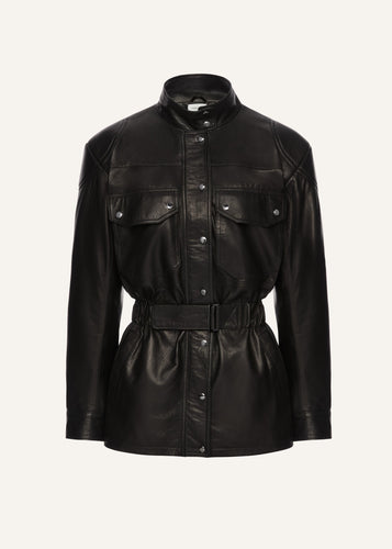 AW25 LEATHER 01 JACKET BLACK
