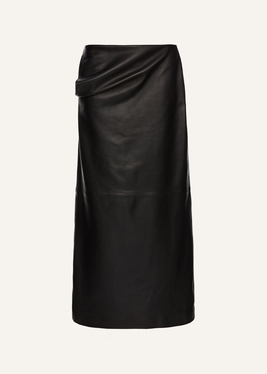 AW25 LEATHER 03 SKIRT BLACK