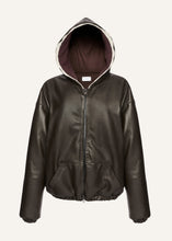 Load image into Gallery viewer, AW25 LEATHER 08 HOODIE BLACK
