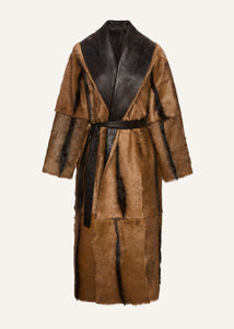 AW25 LEATHER 15 COAT BROWN