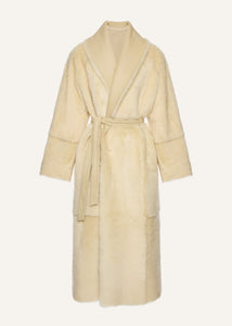 AW25 LEATHER 15 COAT CREAM