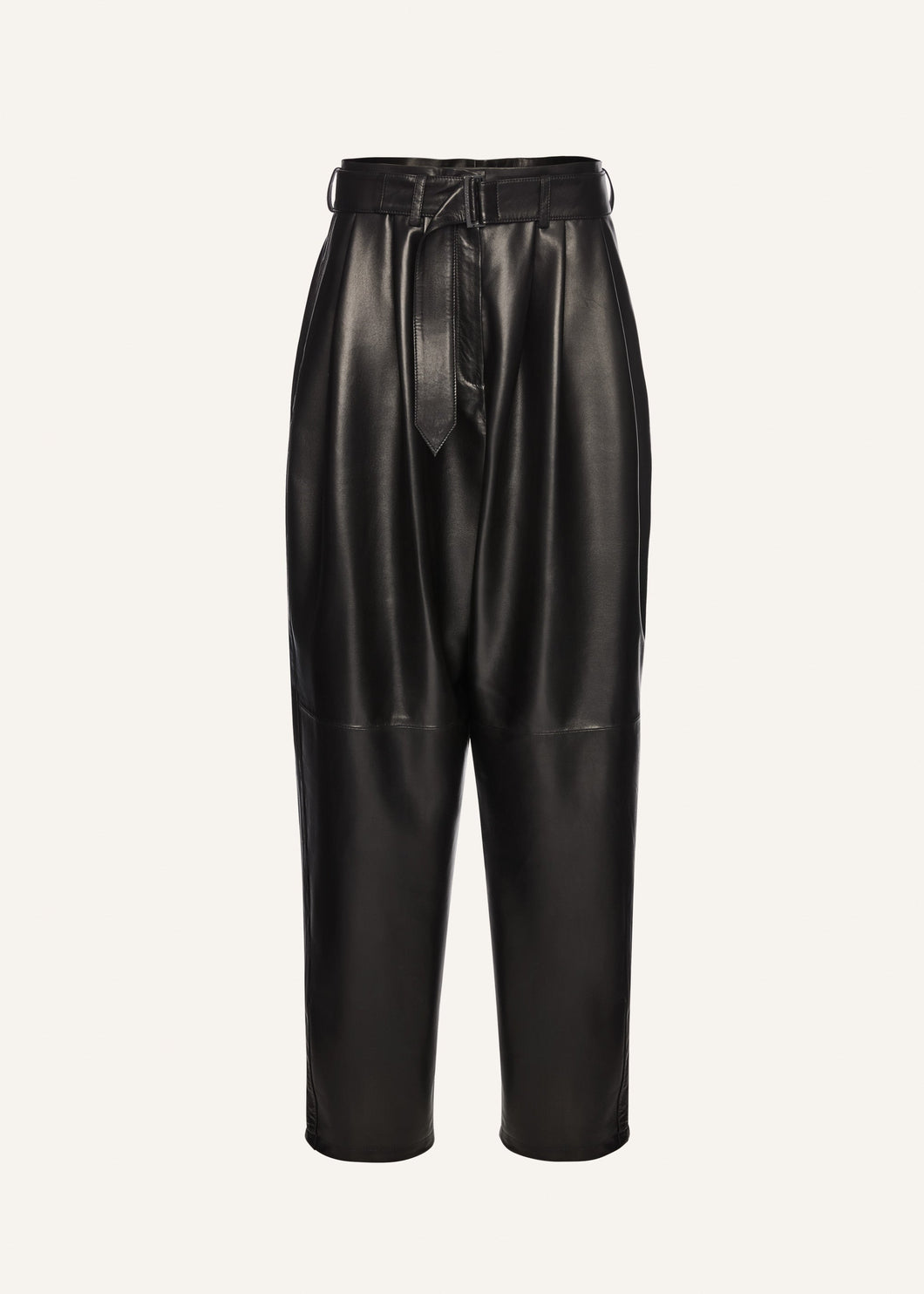 AW25 LEATHER 22 PANTS BLACK