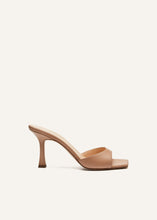 Load image into Gallery viewer, Thin leather mules in beige
