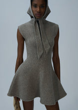 Load image into Gallery viewer, Marled knit skater dress in beige
