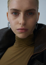 Load image into Gallery viewer, High-neck cupro maxi dress in beige
