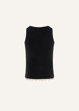 Load image into Gallery viewer, Lace-detail tank top in black
