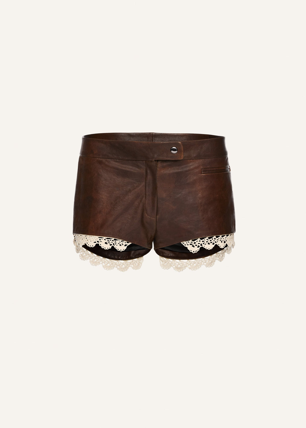 PF25 LEATHER 11 SHORTS BROWN