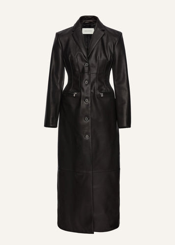 PF25 LEATHER 15 COAT BLACK