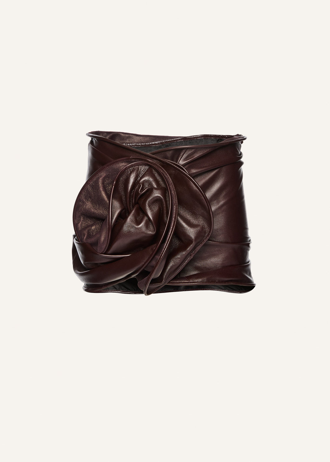 PF25 LEATHER 17 SKIRT BURGUNDY