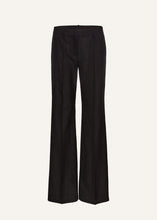 Load image into Gallery viewer, Front-pleat classic trousers in black

