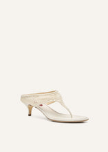 Load image into Gallery viewer, PF25 THONG HEEL SANDALS CROCHET
