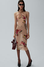 Load image into Gallery viewer, RE25 DRESS 28 BEIGE PRINT
