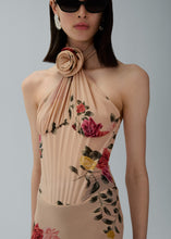 Load image into Gallery viewer, RE25 DRESS 28 BEIGE PRINT
