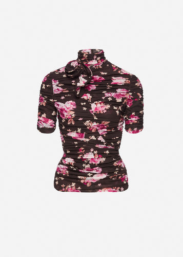 RE26 BLOUSE 06 BROWN PRINT