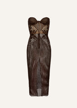 Load image into Gallery viewer, SS25 CROCHET 01 DRESS BROWN
