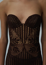 Load image into Gallery viewer, SS25 CROCHET 01 DRESS BROWN
