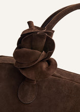 Load image into Gallery viewer, Brigitte bag in brown suede and silver
