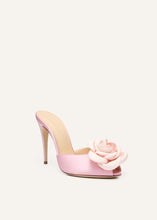 Load image into Gallery viewer, SS25 PEEP TOE MULE SATIN PINK
