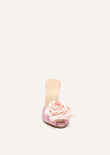 Load image into Gallery viewer, SS25 PEEP TOE MULE SATIN PINK
