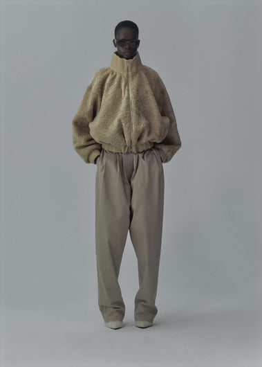 AW25 LEATHER 14 JACKET SHEARLING BEIGE