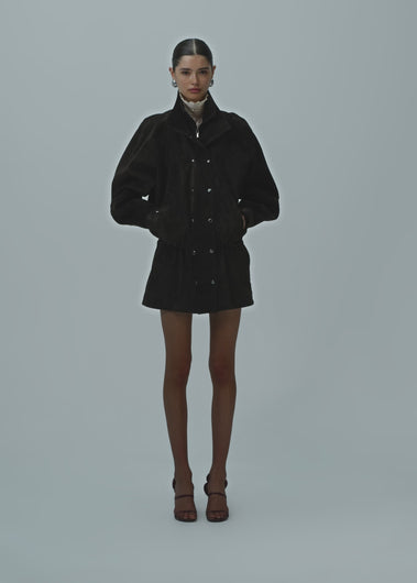 SS25 LEATHER 13 JACKET BROWN SUEDE