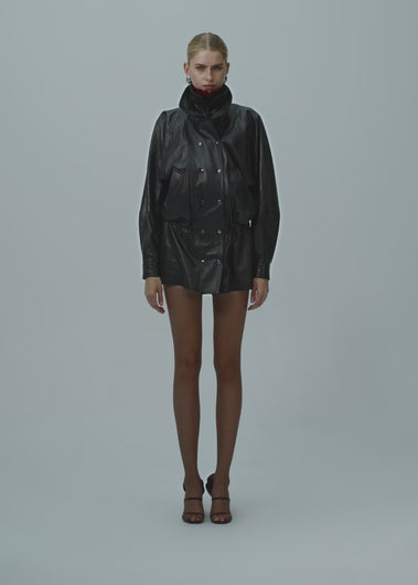 SS25 LEATHER 13 JACKET BLACK